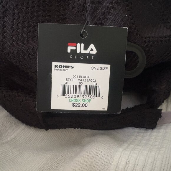 FILA Black Vented Ball Cap NWT - Picture 8 of 10